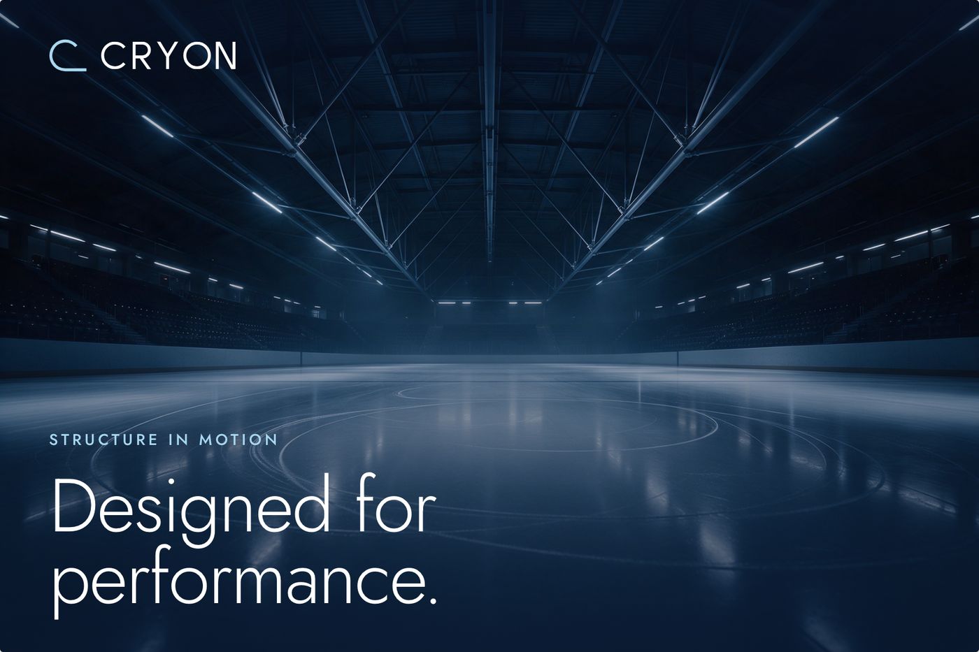Il frame dopo la modifica: headline «Designed for performance.» sulla stessa fotografia.